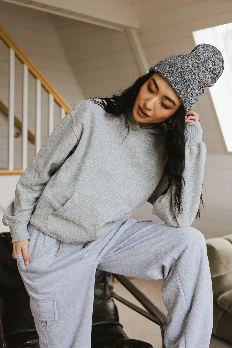 Anahi Hoodie in Grey - FINAL SALE