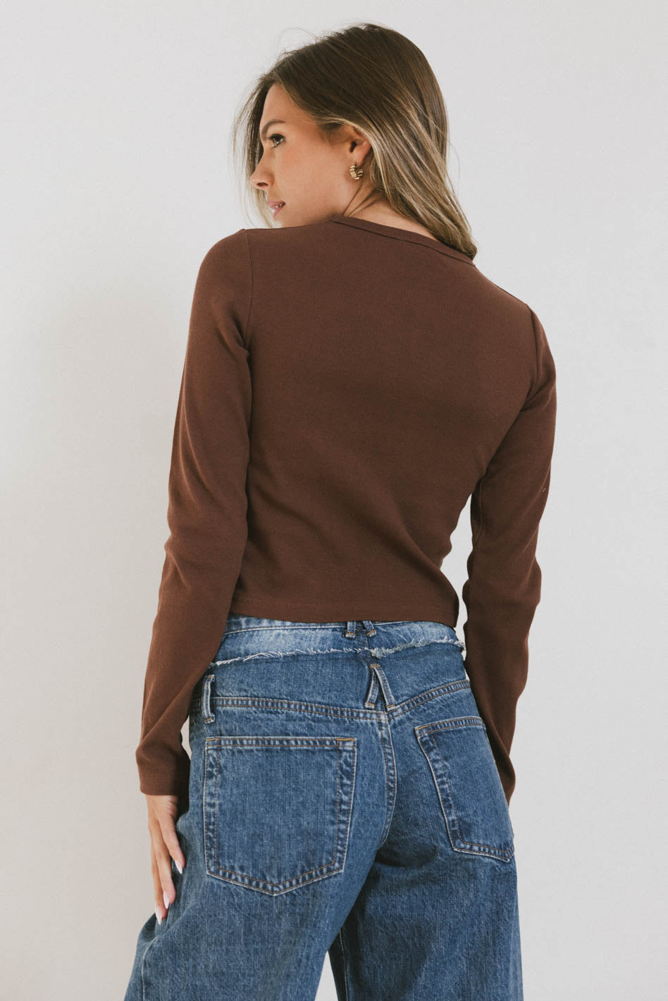 Hallie Top in Brown - FINAL SALE