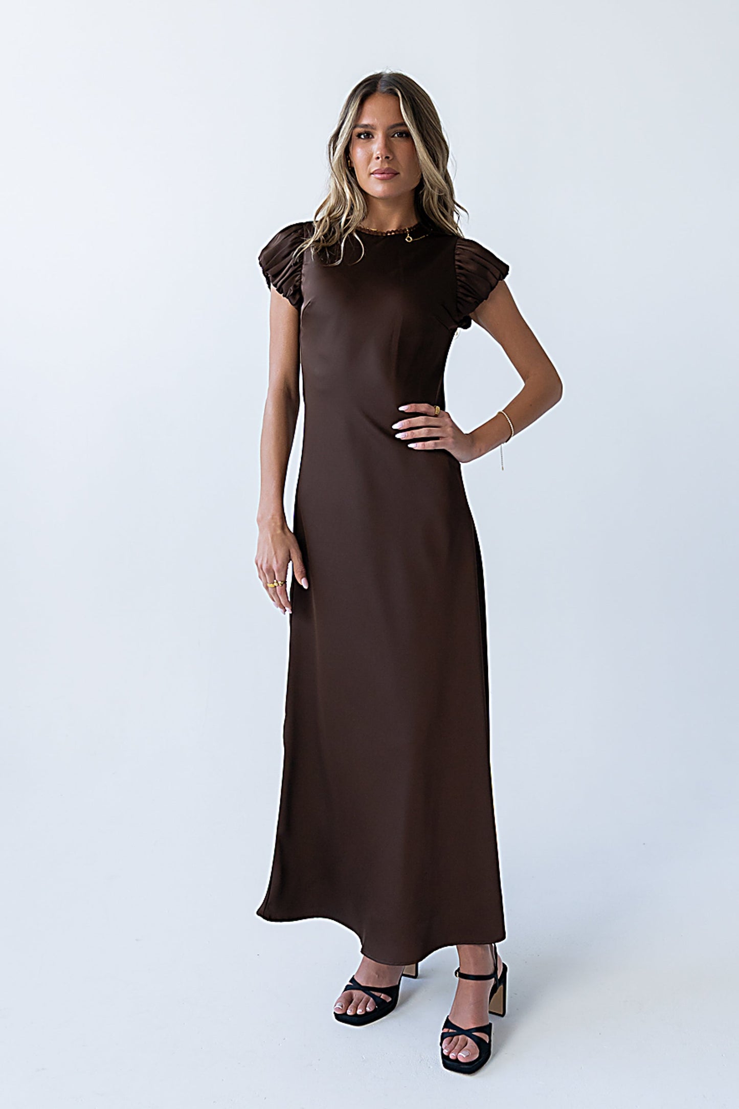 Ellianna Maxi Dress in Dark Brown