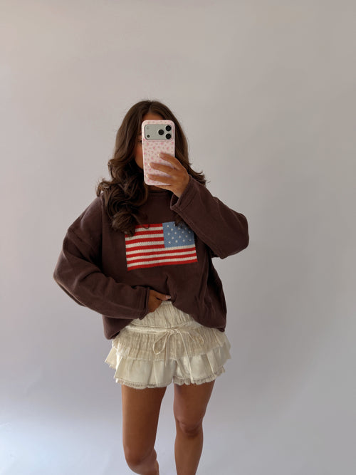 Hamptons Heritage Cocoa Flag Sweater