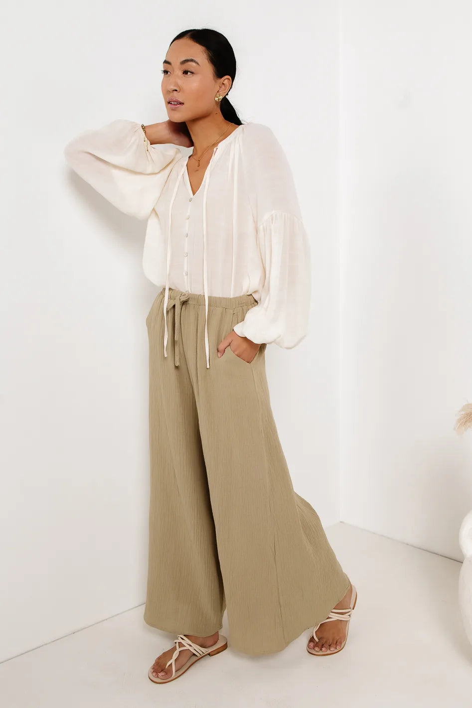 Head In The Clouds Blouse in Ivory - FINAL SALE