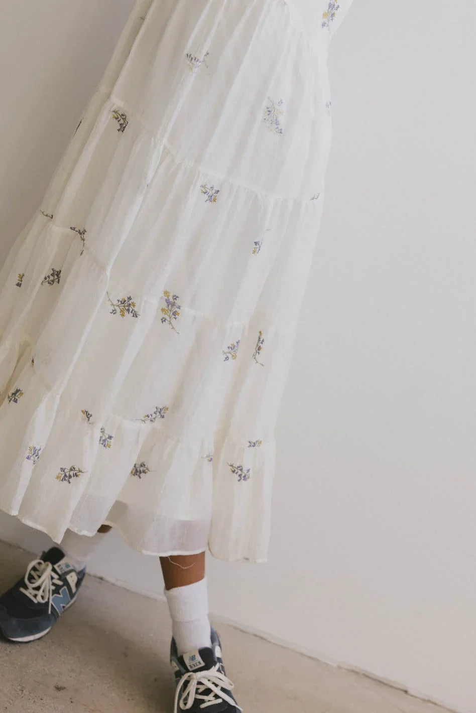 Ari Embroidered Floral Midi Dress - FINAL SALE
