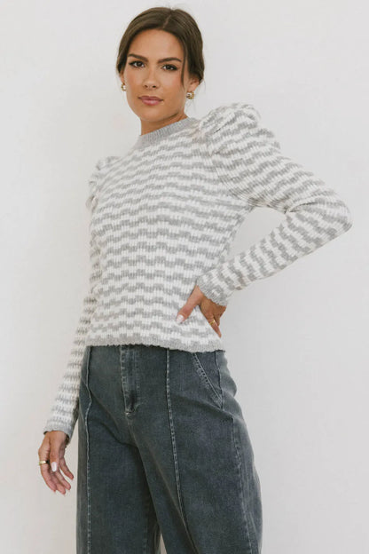 Dustin Knit Sweater in Grey - FINAL SALE
