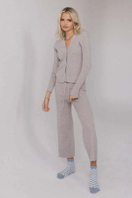 Evelise Ribbed Pants in Grey - FINAL SALE
