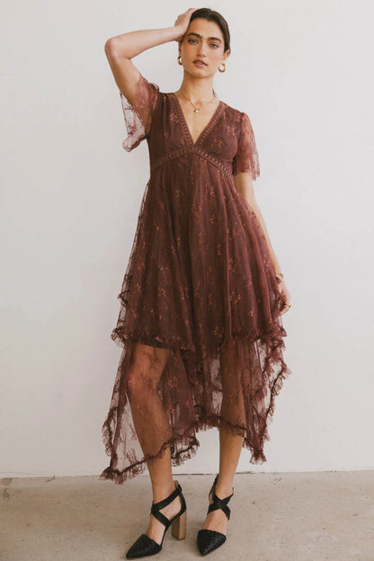 Francine Embroidered Mesh Dress - FINAL SALE