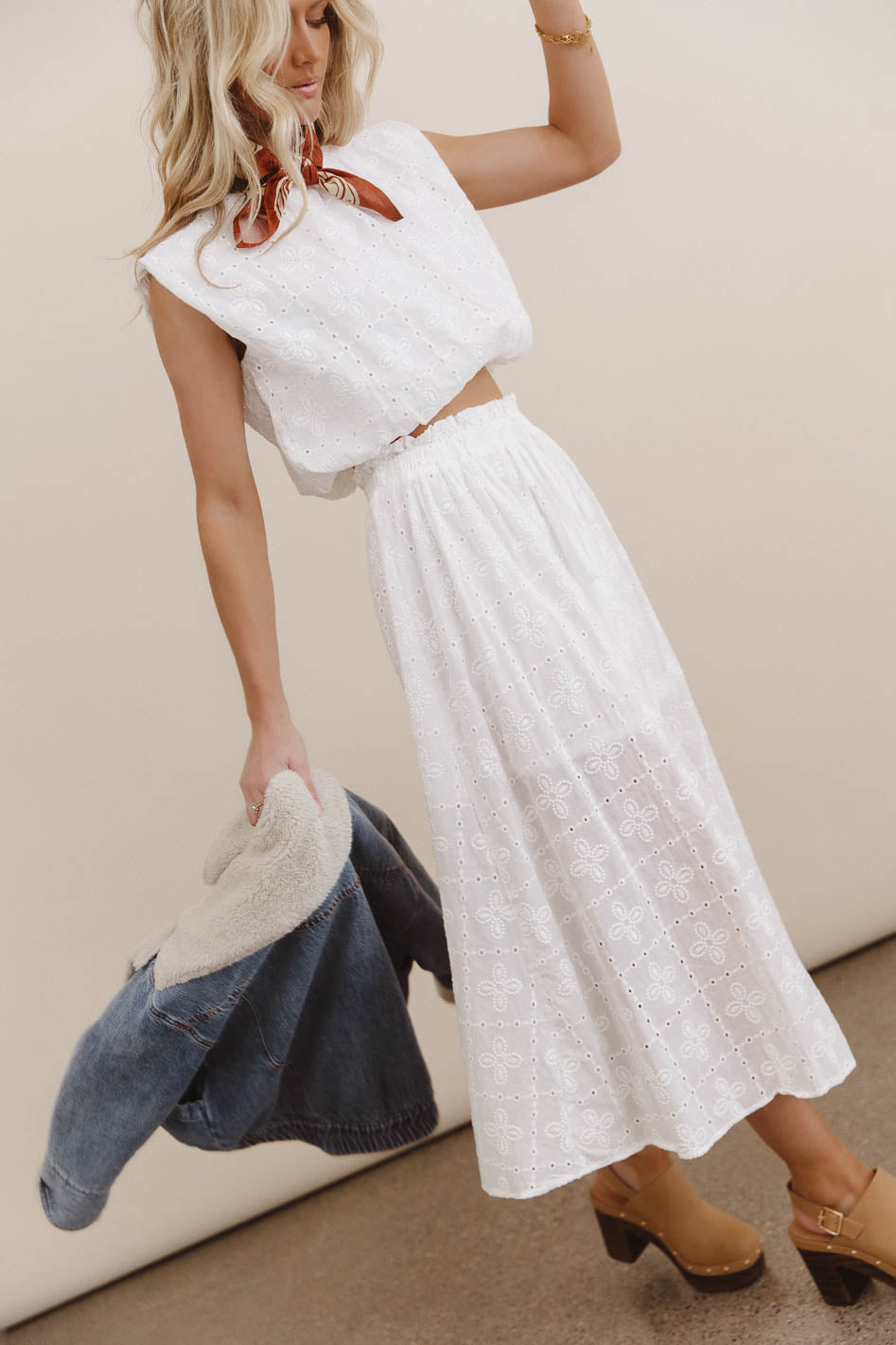 Bridget Embroidered Balloon Top - FINAL SALE