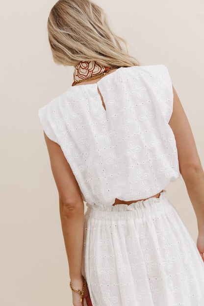 Bridget Embroidered Balloon Top - FINAL SALE