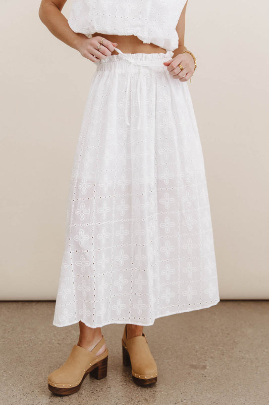 Bridget Embroidered Midi Skirt - FINAL SALE
