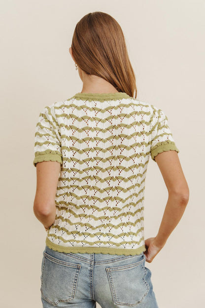Eddie Knit Sweater in Green - FINAL SALE