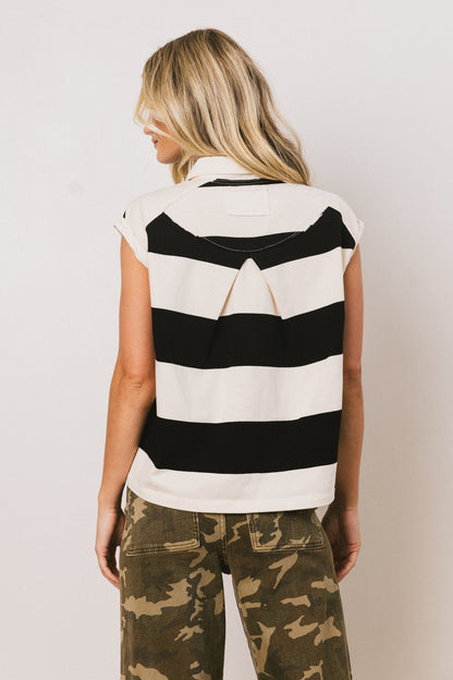 Blake Striped top in Black - FINAL SALE