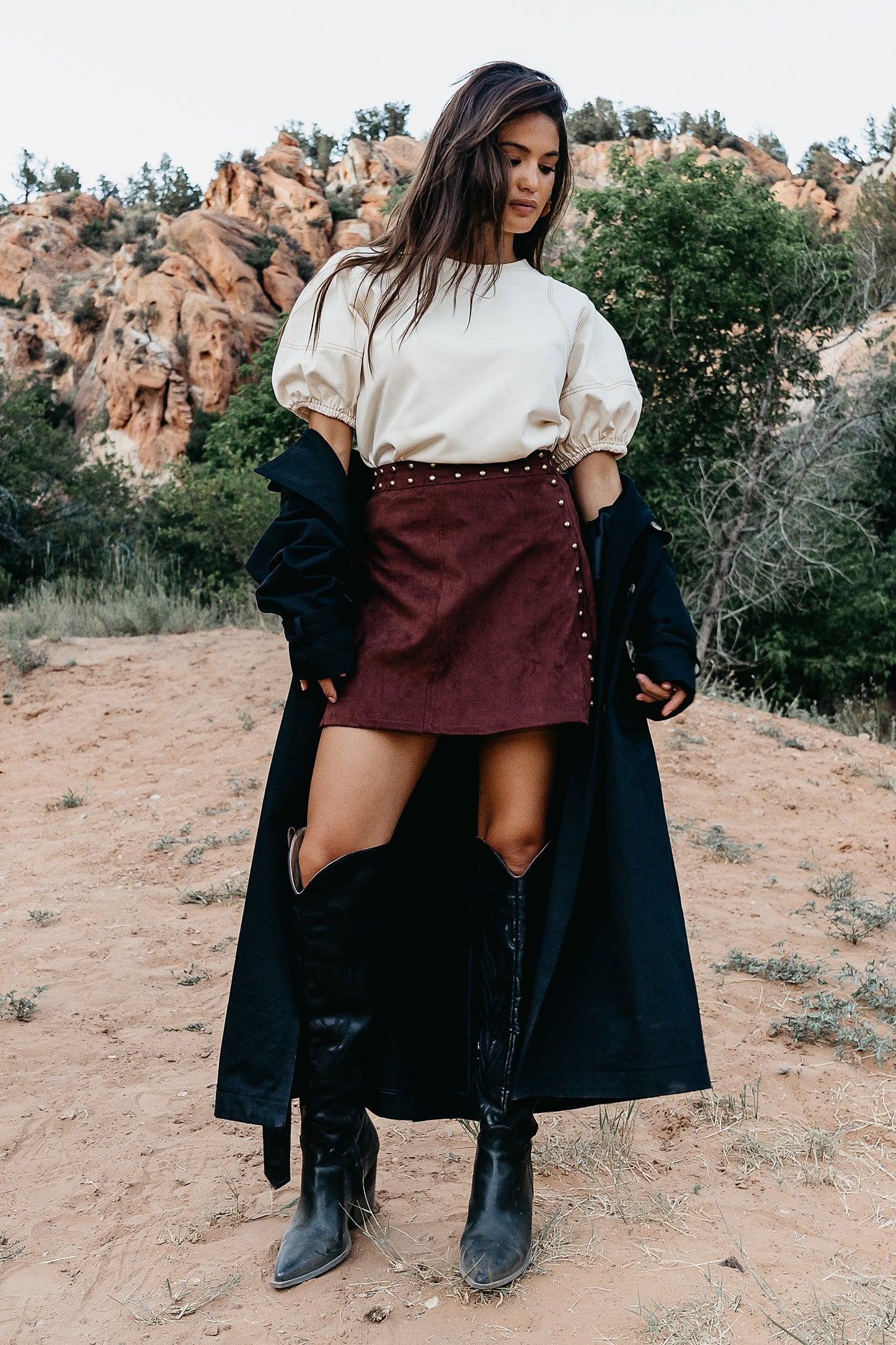 Aspen Puff Sleeve Top in Ecru - FINAL SALE