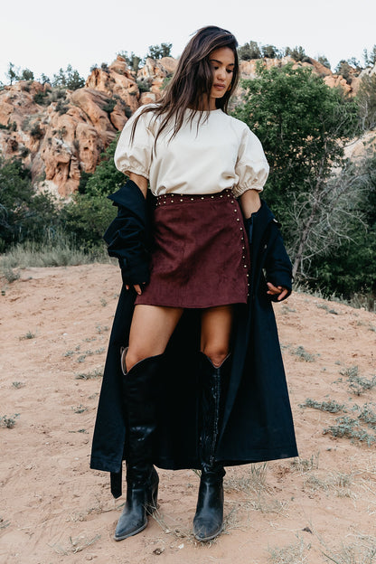 Aspen Puff Sleeve Top in Ecru - FINAL SALE