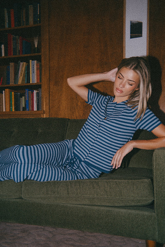 Ireland Striped Top in Blue - FINAL SALE