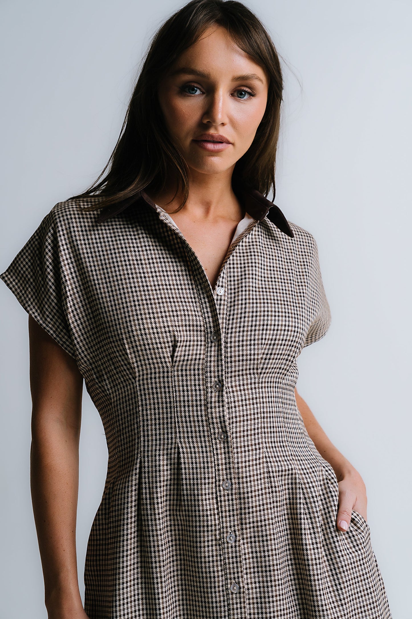 Andie Houndstooth Maxi Dress - FINAL SALE