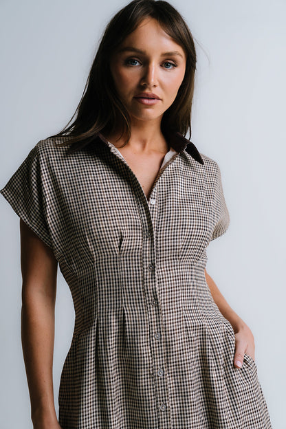 Andie Houndstooth Maxi Dress - FINAL SALE