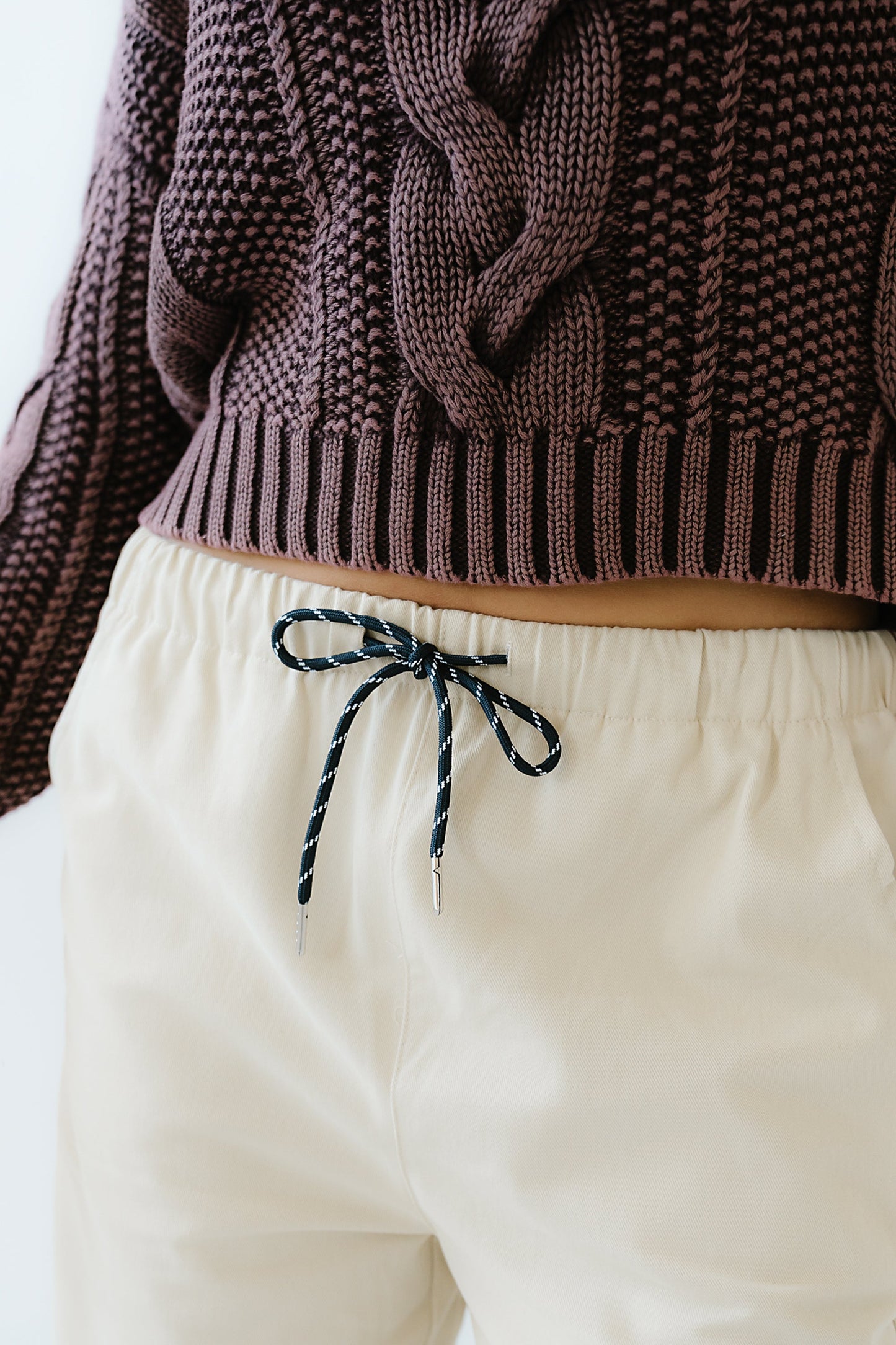 Franklin Striped Joggers in Cream - FINAL SALE