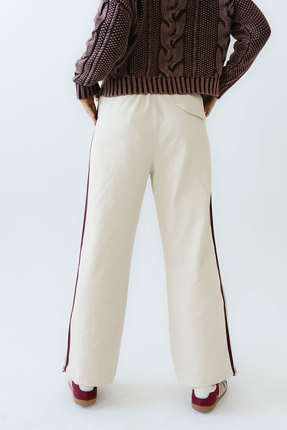Franklin Striped Joggers in Cream - FINAL SALE