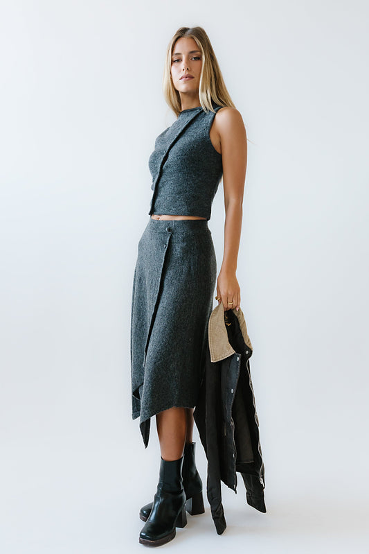 Cassie Asymmetrical Midi Skirt - FINAL SALE