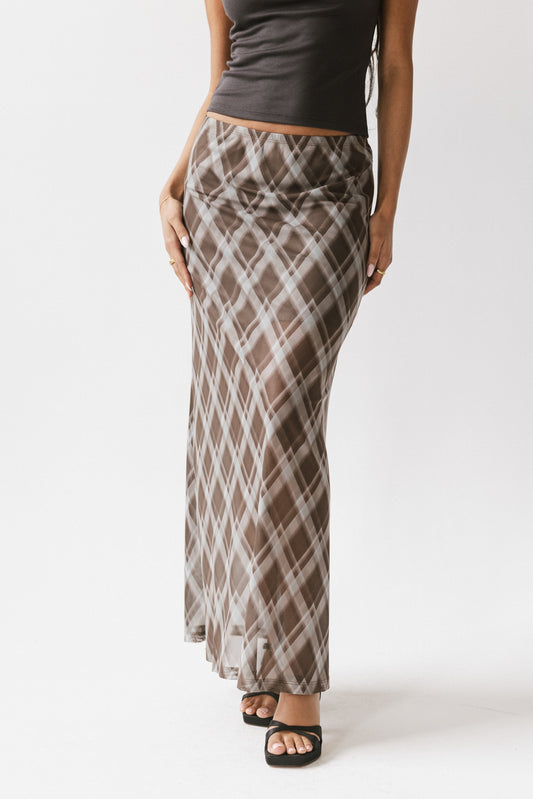 Cecily Plaid Midi Skirt - FINAL SALE