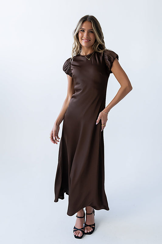 Ellianna Maxi Dress in Dark Brown