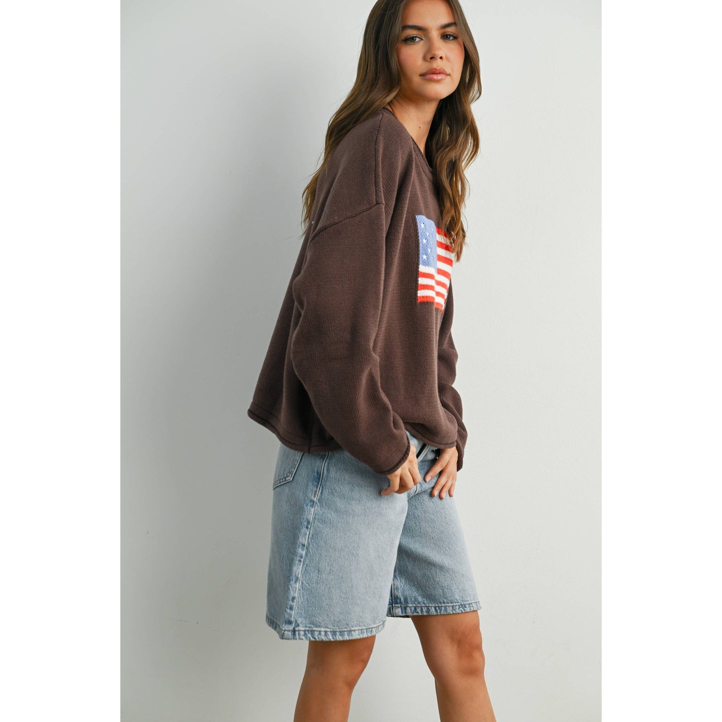 Hamptons Heritage Cocoa Flag Sweater