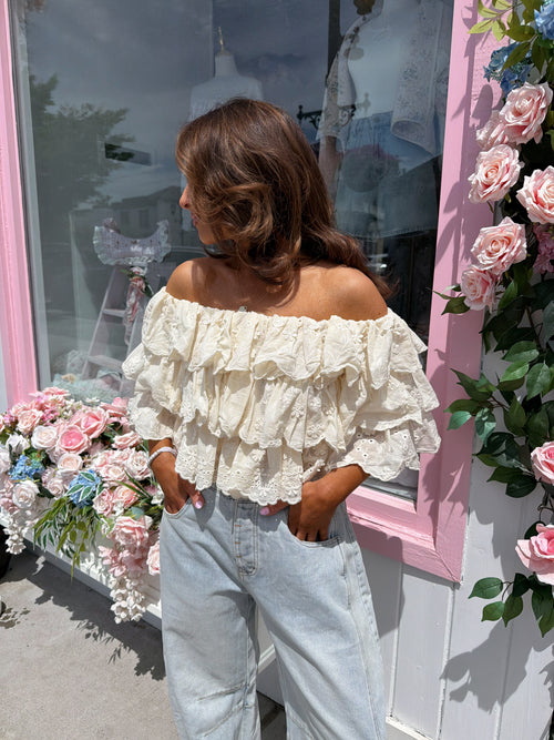 Lace Oat Ruffles Top RESTOCK