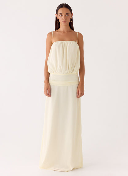 Citrus Kiss Maxi Dress - Baby Yellow