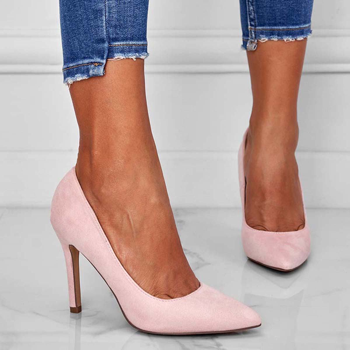 Classic Pointed Toe Stiletto Pumps Slip on High Heel Dress Shoes