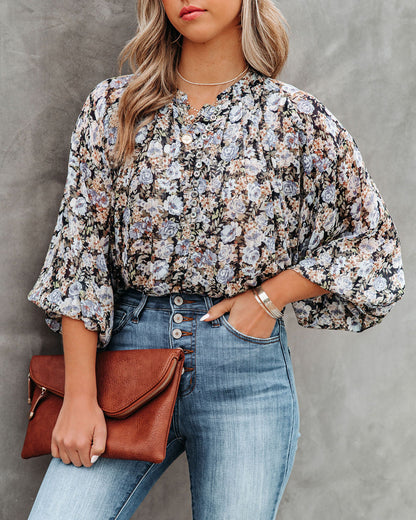 Edgewater Floral Billowed Blouse