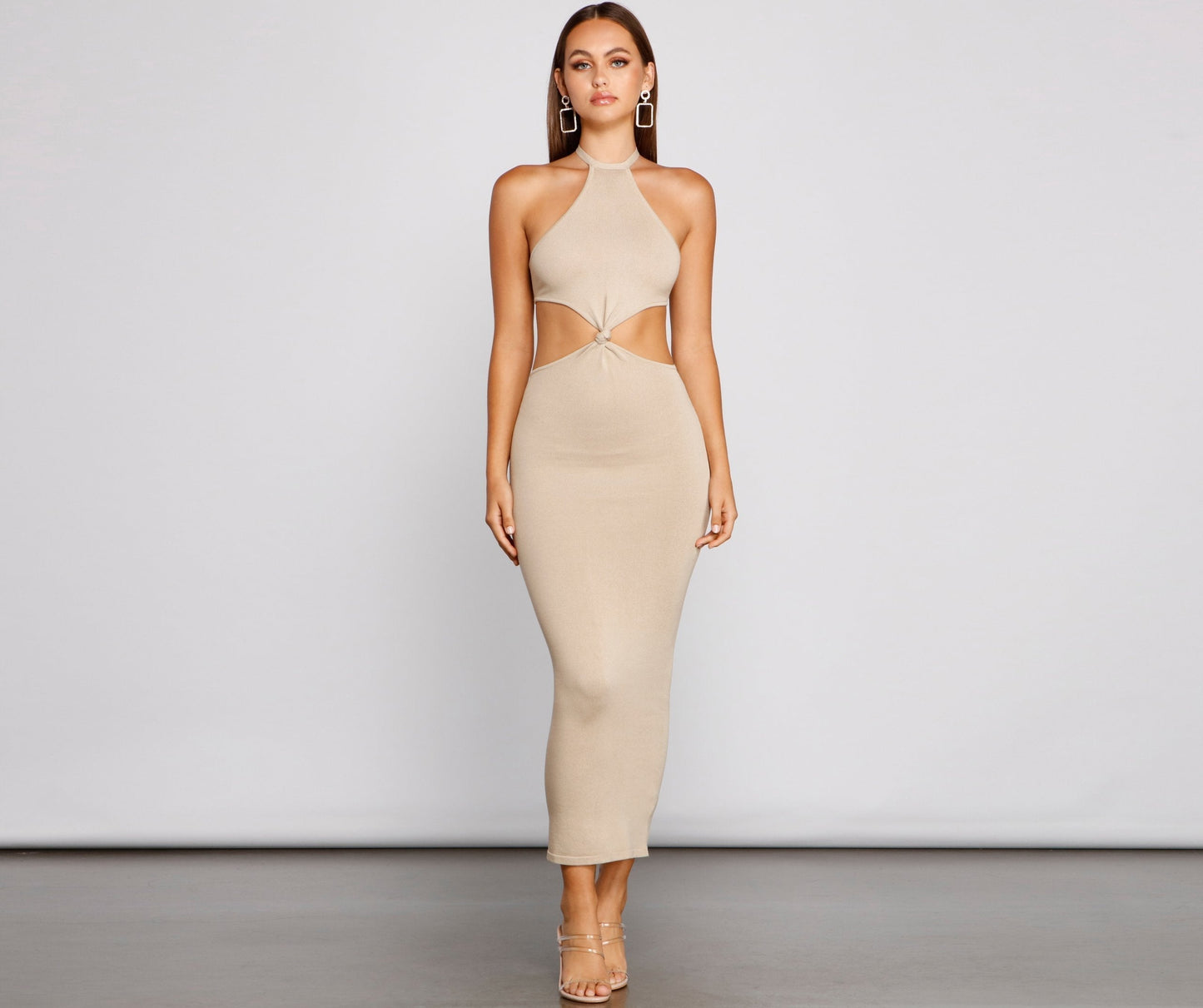 Endless Summer Halter Cutout Dress