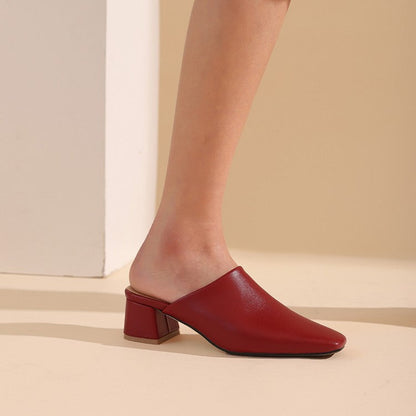Casual Slip-On Square Toe Sandals