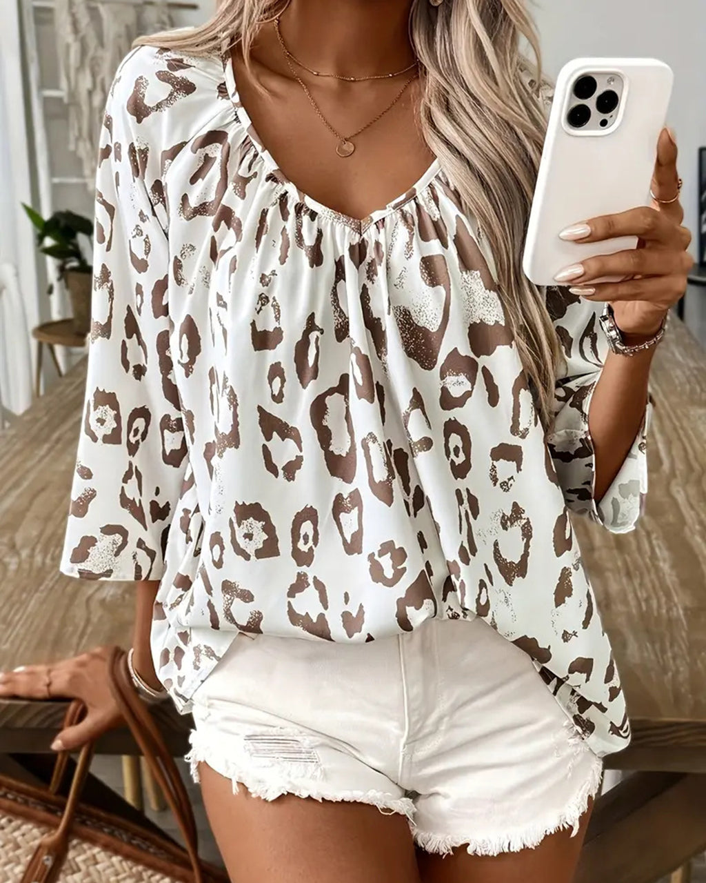 Dust Bowl Printed Sheer Blouse