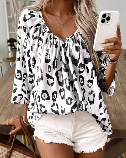 Dust Bowl Printed Sheer Blouse