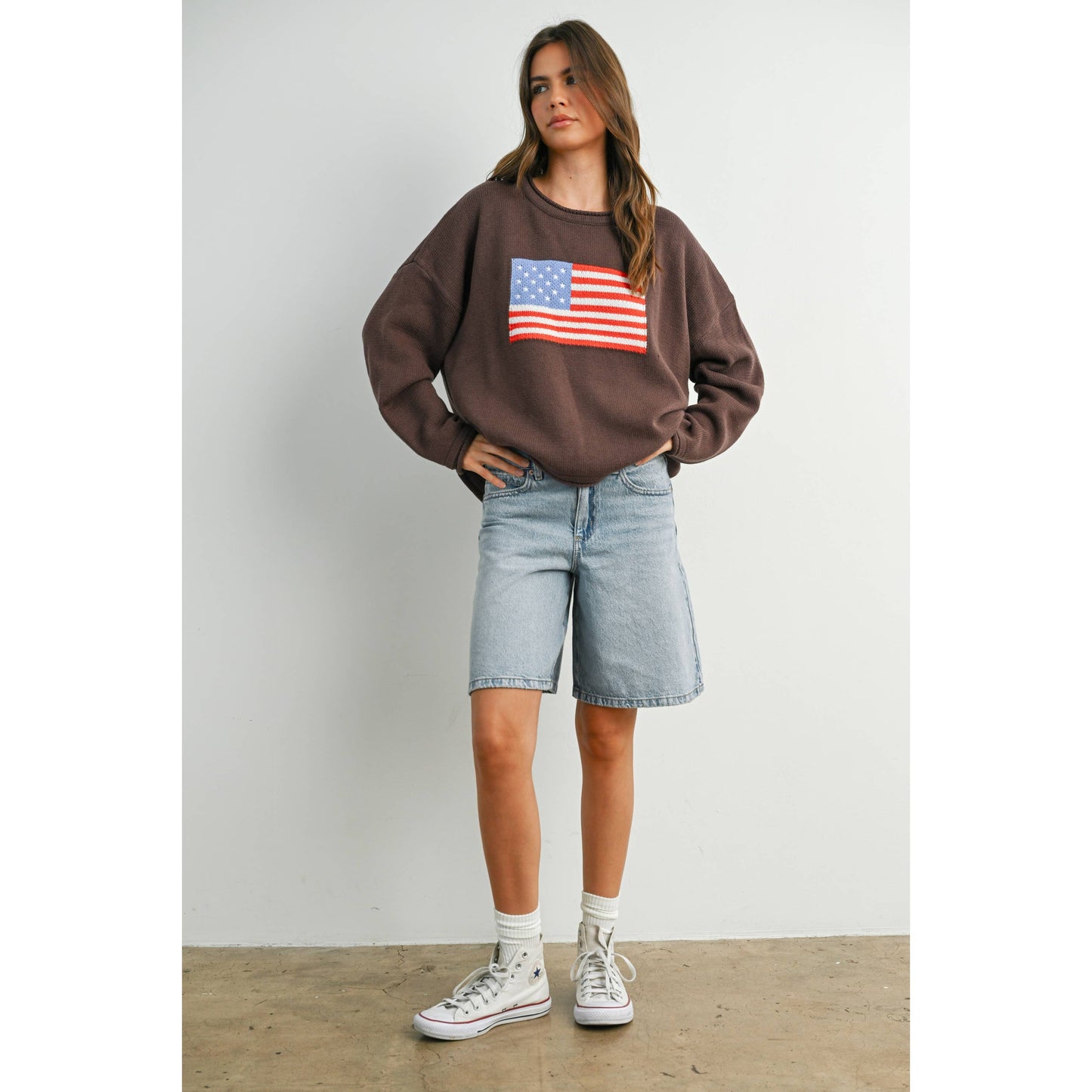 Hamptons Heritage Cocoa Flag Sweater
