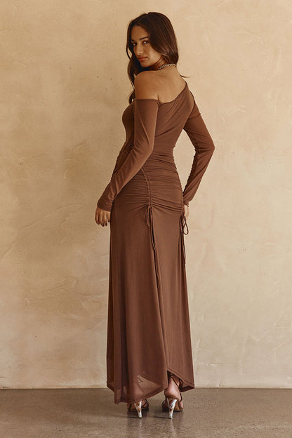 SAMPLE-Callista Dress - Chocolate