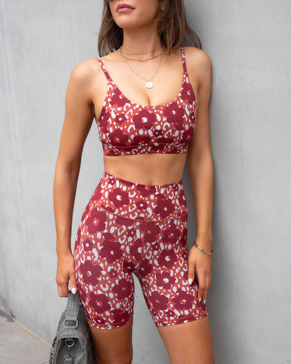 Floral Spice Sports Bra