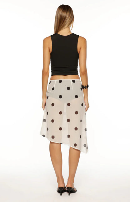 Langley Black V-Neck Tank